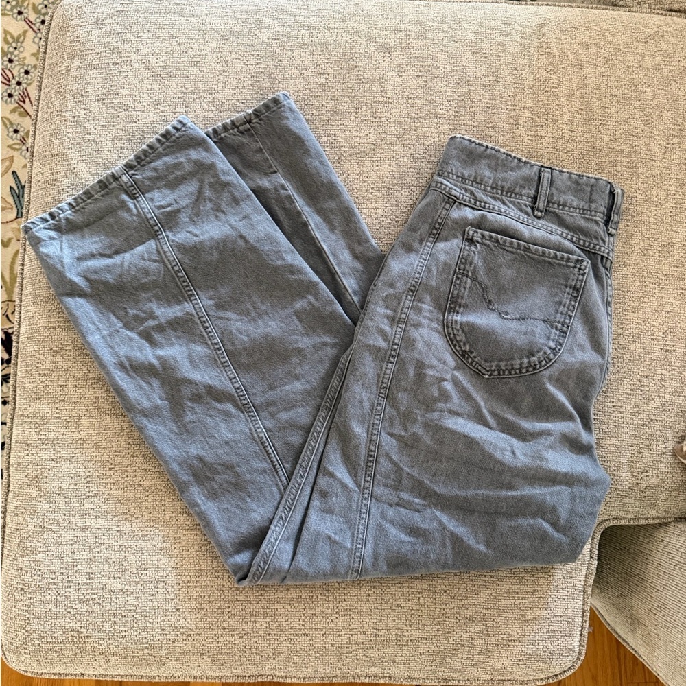 We The Free Women's Gray Straight Leg Jeans